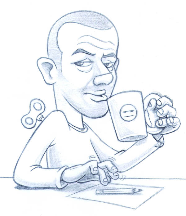Read more about the article caricature- dave at christmas